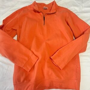 Comfort Colors Orange Quarter Zip Sweater Never Worn New Size Small Unisex
